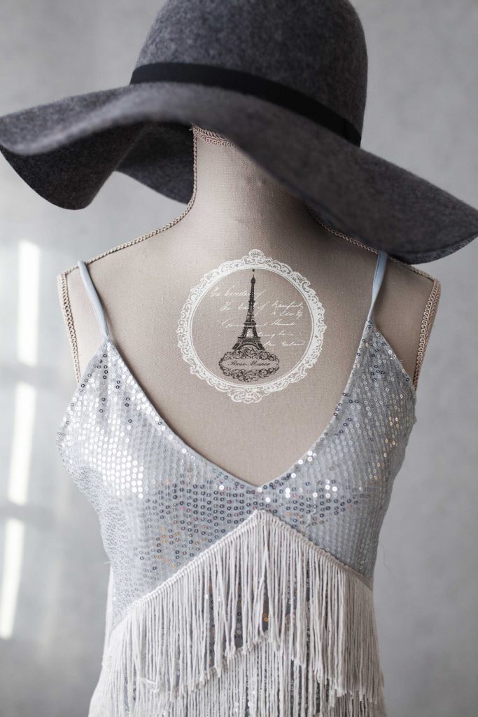 Vestido para fotografía glamour